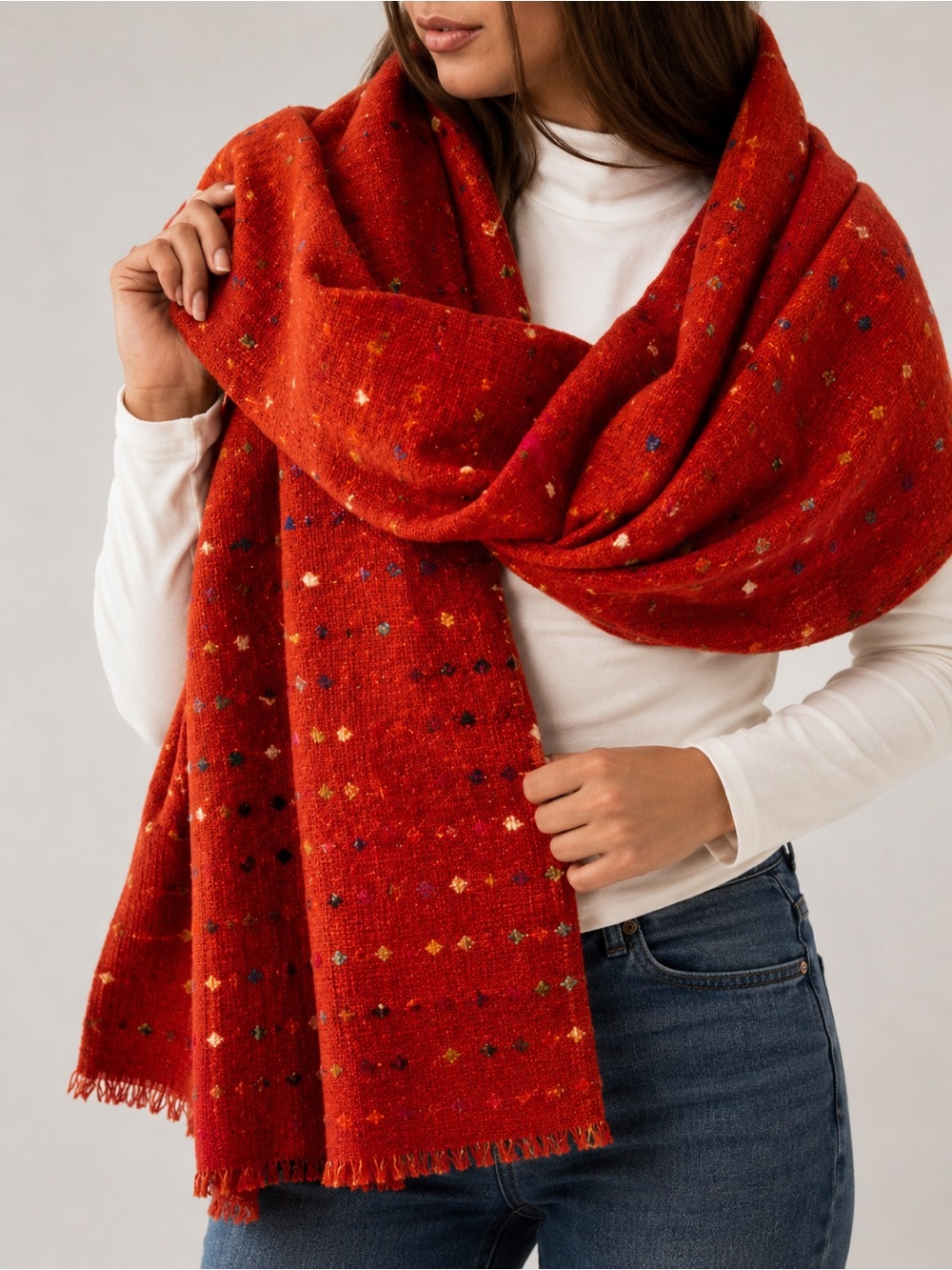 Multi Colored Scarf in Rust